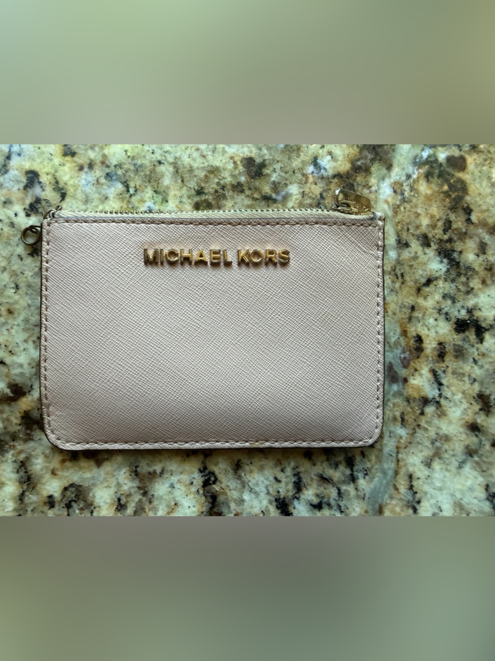 Michael Kors Blush Pink Zip Card Case Wallet